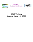 300R02017  Compliance Monitoring Strategy CMS Training AFS 2002 National Conference